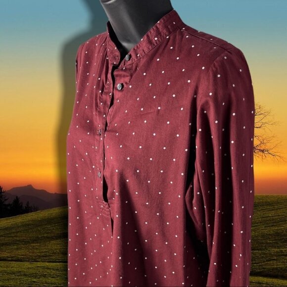 MADEWELL Shirred Popover Top in Microdot Size Extra Small - Picture 5 of 13